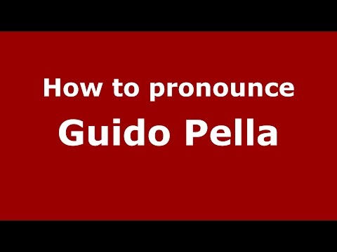 How to pronounce Guido Pella (Argentine Spanish/Argentina) - PronounceNames.com