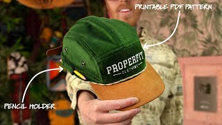 DIY 5 panel Camp Hat STEP BY STEP INSTRUCTIONS + Printable PDF Pattern (EASY TO FOLLOW PROJECT)