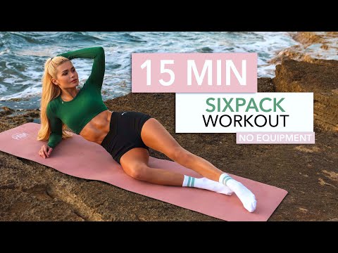 15 MIN SIXPACK WORKOUT - Medium, with Beginner Alternatives / for lower, upper & side abs