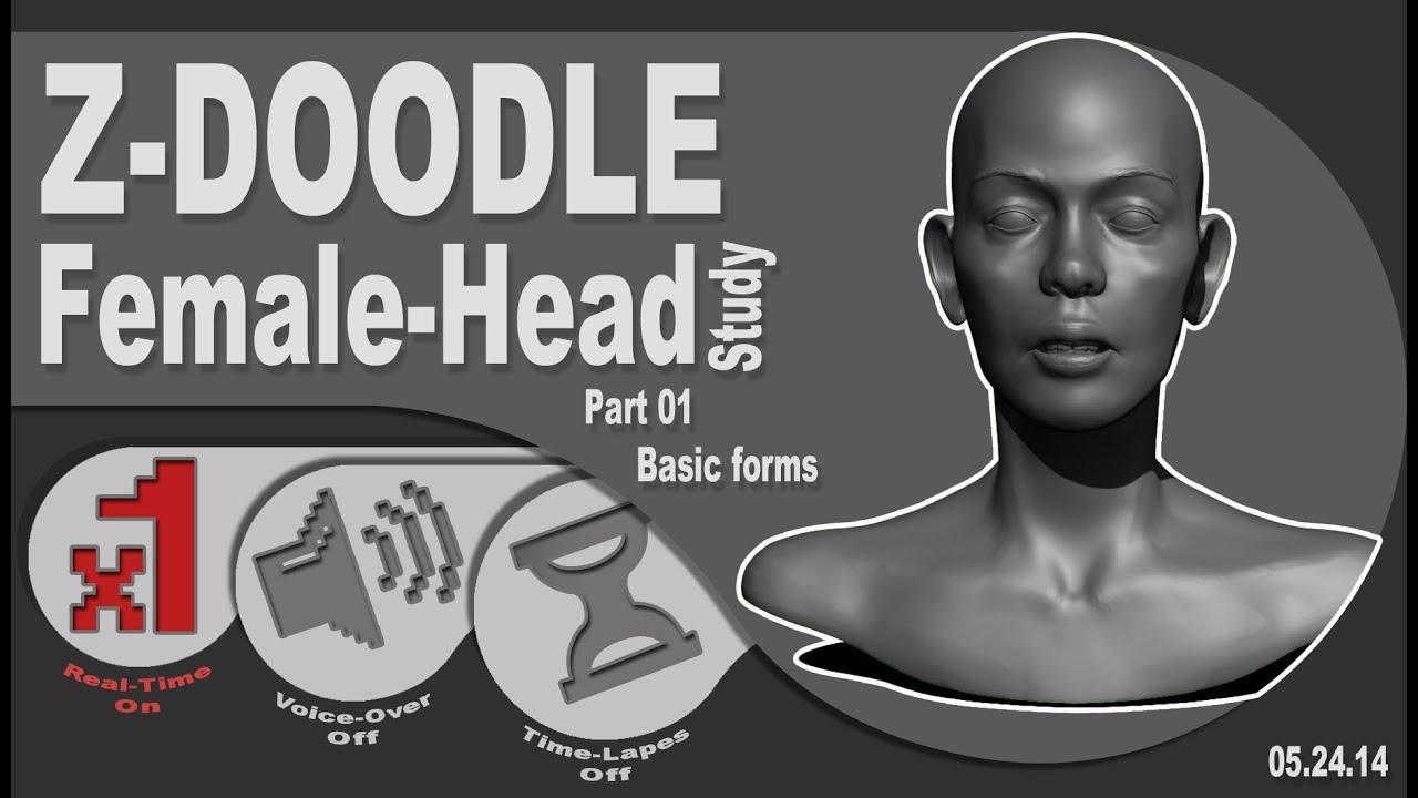 ZDoodle -Female Head Study - Part 01