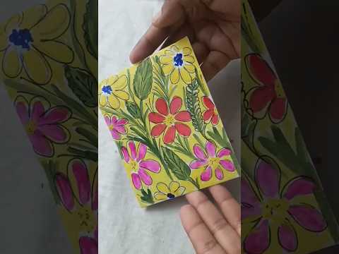 Easy Floral Painting #art #painting #floral #youtubepartner #shorts