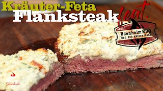 Kräuter-Feta Flanksteak - BBQ aus Rheinhessen zu besuch im Odenwald