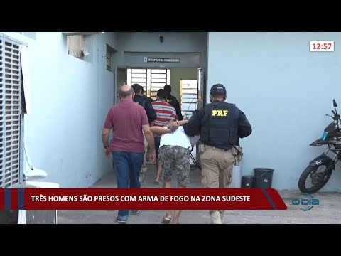 Três homens são presos com armas de fogo na zona sudeste 10 01 2022