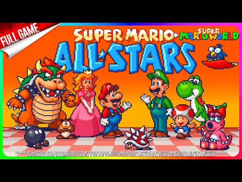 Super Mario All-Stars + Super Mario World (SNES - US) Longplay (100% All 5 Games)