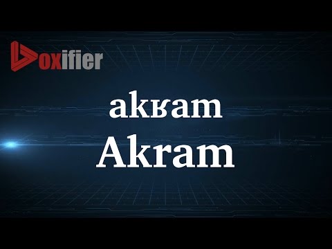 How to Pronunce Akram in French - Voxifier.com