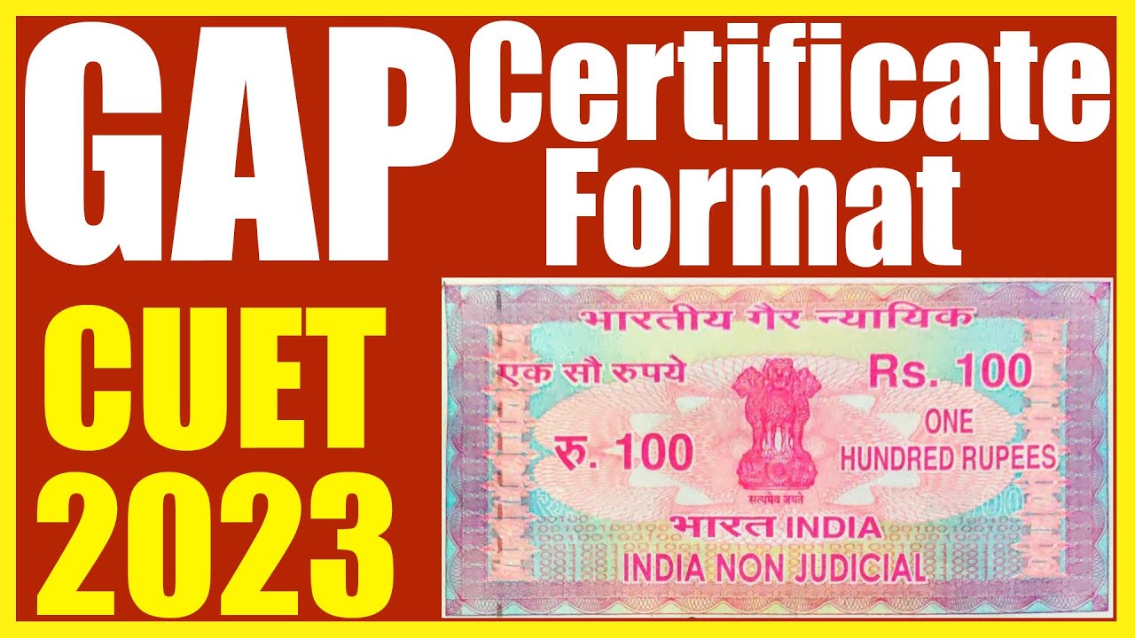 GAP Certificate Format for Admission in Central Universities | CUSB
