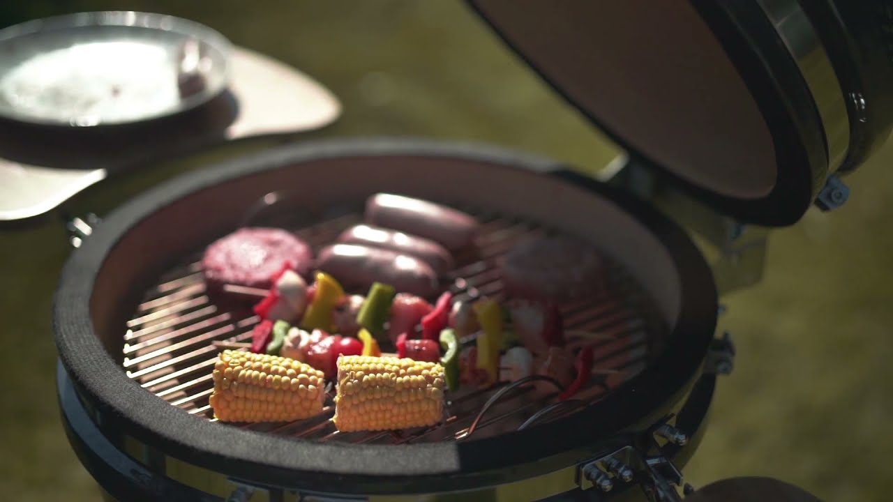 Boss Grill The Egg - 18 Inch Ceramic Kamado Style Charcoal Egg BBQ Grill