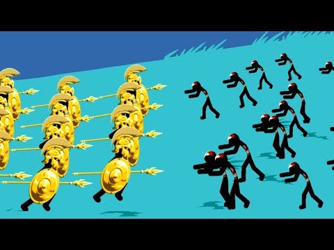 Golden Spartan PHALANX Formation Strategy vs Zombies in Stick War Legacy!