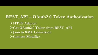 Download the video "SAP CPI | REST_API OAuth2.0 TokenAuthentication"