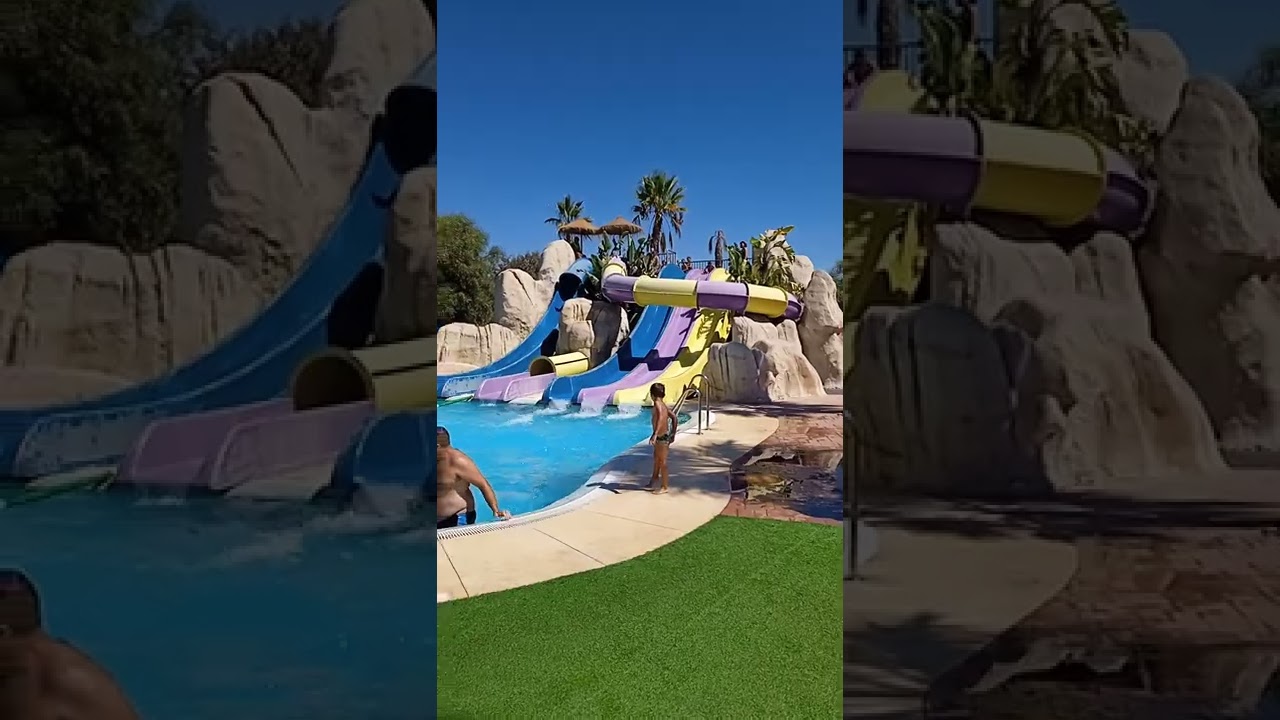 visita a toboganes de hotel Mazagón