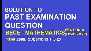 Download Lagu BECE Math Objective 2008, Questions 1 to 20, For Junior High School, JHS Thumbnail