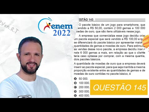 RESOLUÇÃO DO ENEM 2022 | MATEMÁTICA | CADERNO AZUL - Questão 145