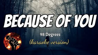 BECAUSE OF YOU - 98 DEGREES (karaoke version)