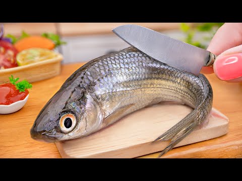 Satisfying Miniature Blooming Fish Fried Sweet and Sour Recipe 🐟 ASRM Mini Yummy Cooking Fish Idea