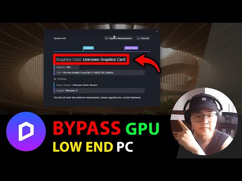 How to skip GPU system requirement D5 Render - Low End GPU Bypass
