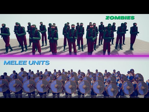 25X ZOMBIE VS 50X MELEE UNITS DEFENSE 1 | TABS - Totally Accurate Battle Simulator