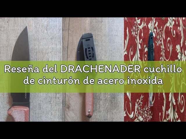 Vídeo relacionado con DRACHENADER cuchillo de cinturón de acero inoxidable 14C28N EDC cuchillo de caza de hoja fija, mango de Micarta, incluyendo funda de Kydex
