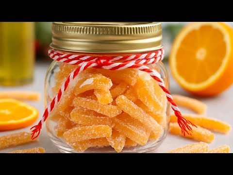 Écorces d’Orange Confites🍊 | Recette Facile 3 ingrédients | Cadeau Fait Maison