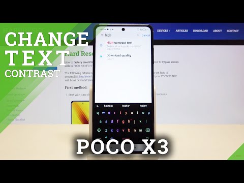 How to Activate High Contrast Text on POCO X3 – Customize Contrast