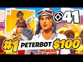 WORLD RECORD 41 KILL WIN SOLO VICTORY CASH CUP FINALS Peterbot