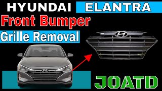 Hyundai Elantra SEL (2018, 2019, 2020) Front Bumper Grille Removal (JOATD)