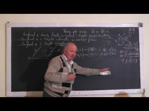 1/2 Lectia 1117 - Unghiul a 2 drepte necoplanare Teorema lui Pitagora generalizata - Clasa 8