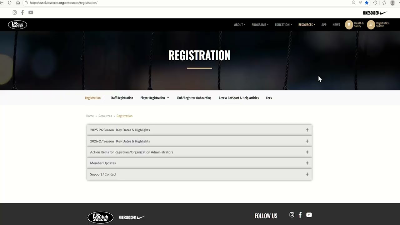 Where you can find key resources related to the registration process