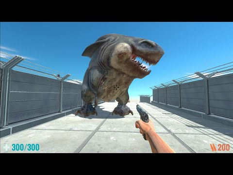 FPS Avatar with all weapons in battle with Aquatic - Animal Revolt Battle Simulator