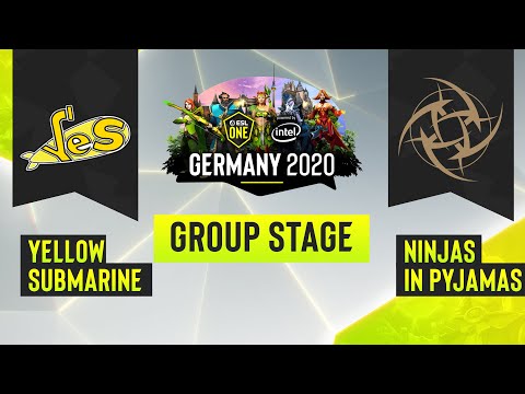 Dota2 - Yellow Submarine vs Ninjas in Pyjamas - Game 1 - ESL One Germany 2020 - Group Stage