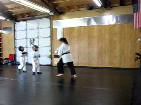 Karate Kids sparring drill