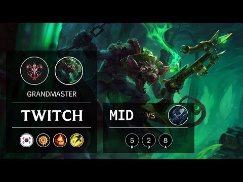 Twitch Mid vs Lissandra - KR Grandmaster Patch 9.6