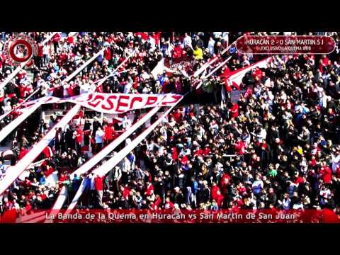 "La Banda de la Quema - Huracan vs San Marrtín SJ - www.laquemaweb.com.ar" Barra: La Banda de la Quema &bull; Club: Huracán