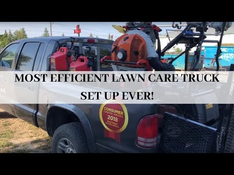 Most Efficient Lawn Care Truck Set Up (Not A Custom Bed!) - 2018 Lawn Care Set Up