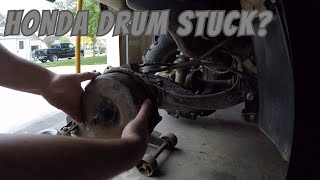 How to remove a stuck drum from a Honda ATV