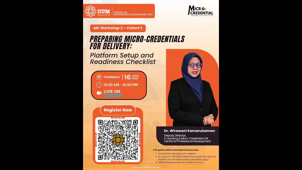 CPD WEBINAR MC WORKSHOP 3 – COHORT 1:PLATFORM SETUP AND READINESS CHECKLIST