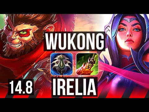 WUKONG vs IRELIA (TOP) | 6 solo kills, Comeback, 38k DMG | NA Master | 14.8