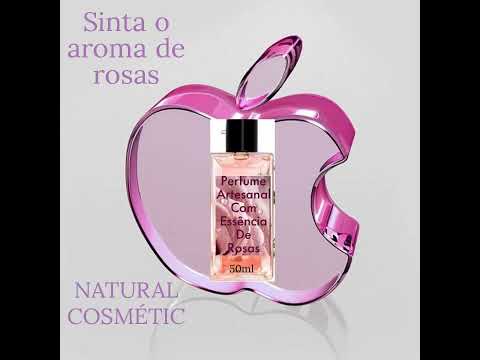 Perfume artesanal com fragrância de rosas