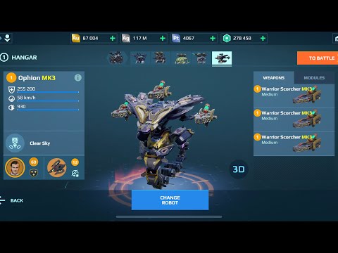 Ophion Warrior Scorcher Full MK3 | War Robots Gameplay