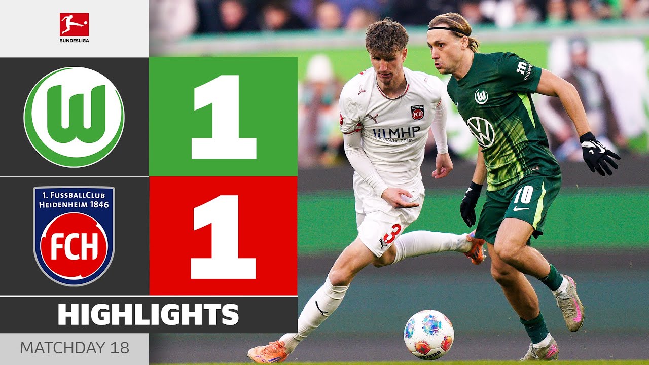 VfL Wolfsburg vs 1.  Heidenheim Highlights