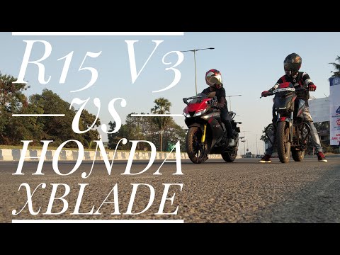 Honda Xblade vs R15 v3 | friendly short drag | awesome result
