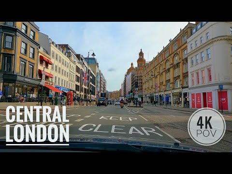 4K London - Morning Rush Hour Drive Into Central London