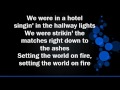 Kenny Chesney feat Pink  'Setting the World on Fire' Lyrics