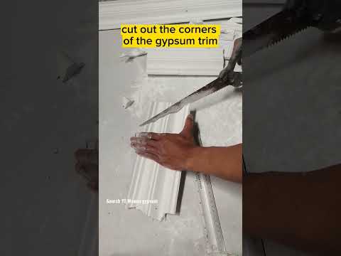 How to cut the gypsum propyl angle quickly and easily #shorts #gypsumdecorationceiling