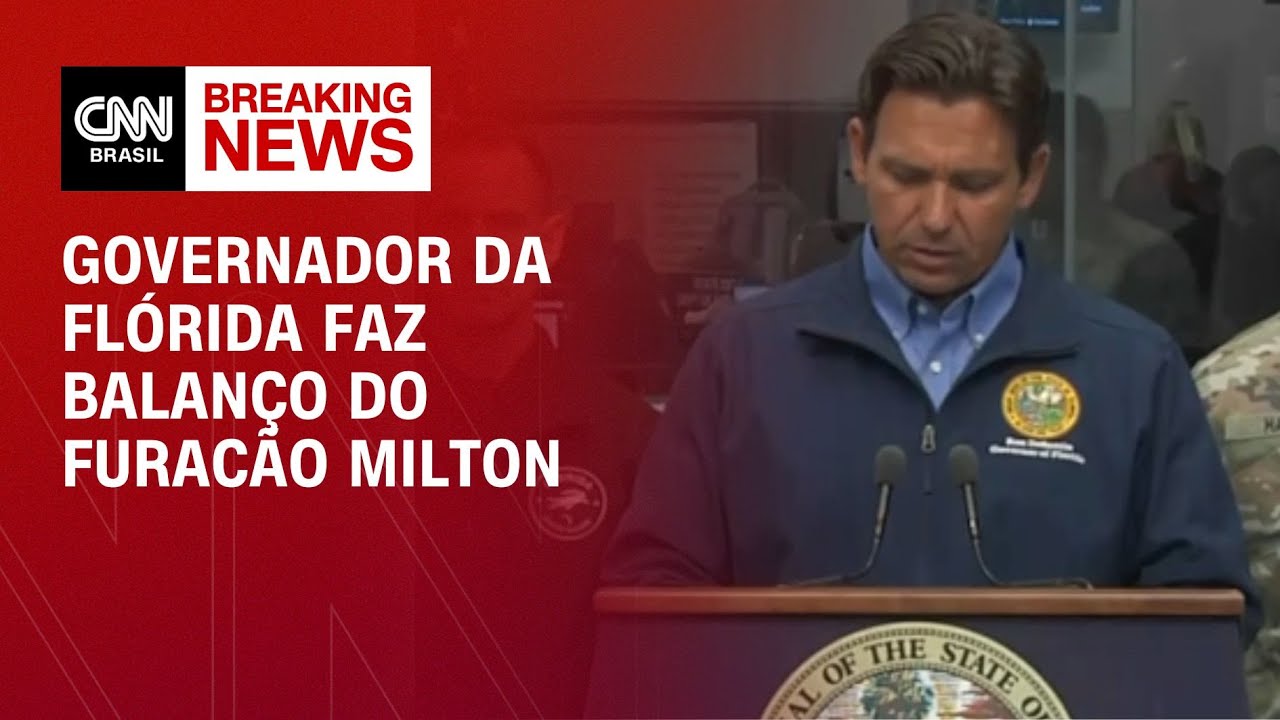 Governador da Flórida faz balanço do furacão Milton | LIVE CNN