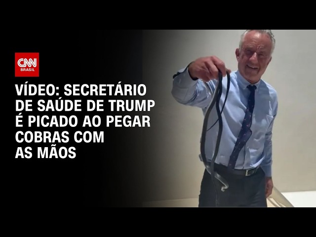 Secretário de Saúde de Trump é picado ao pegar cobras com as mãos | CNN BRASIL