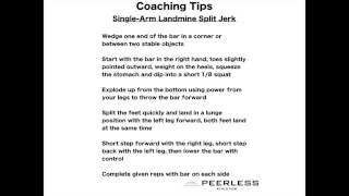 579. Single Arm Landmine Split Jerk