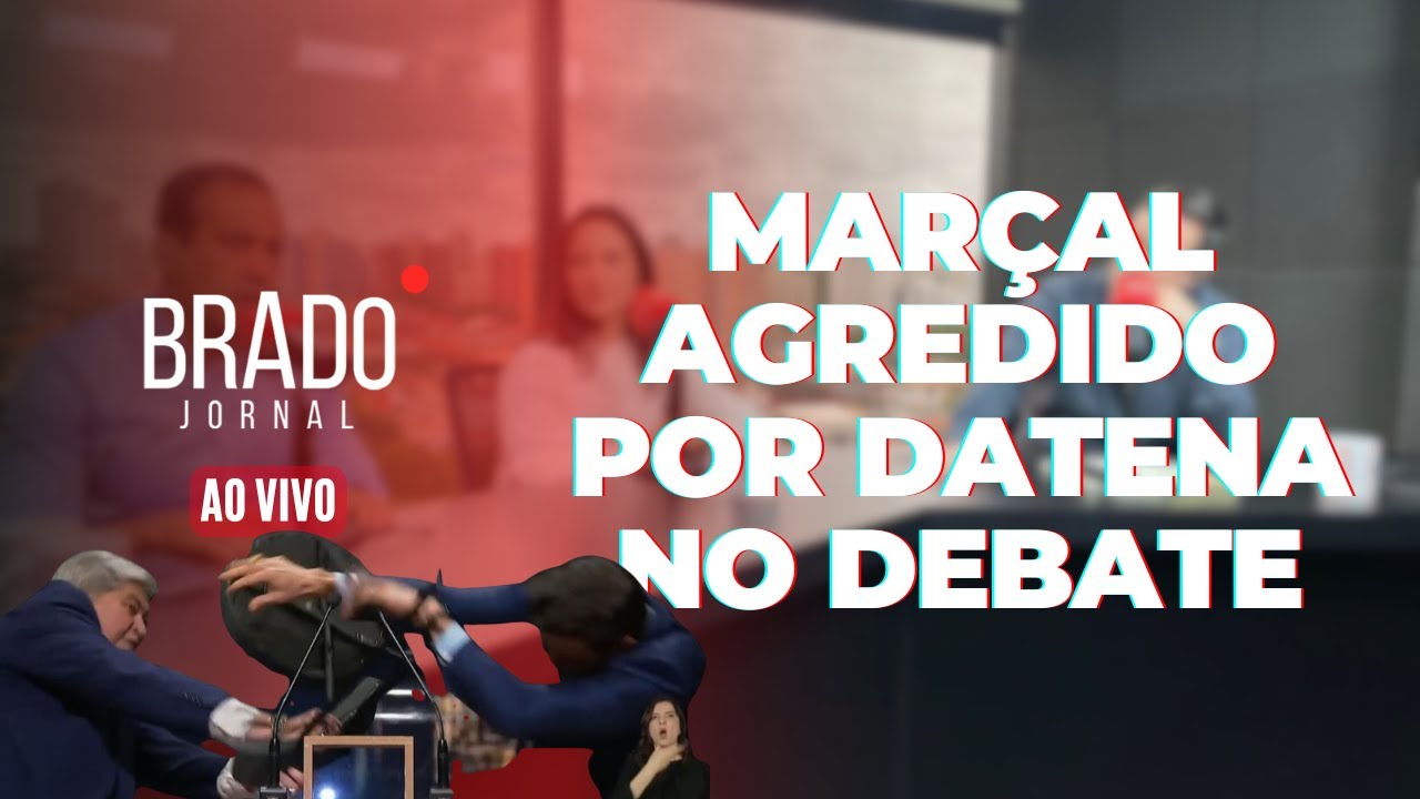 MARÇAL AGREDIDO POR DATENA NO DEBATE - AO VIVO: BRADO JORNAL - 16/09/2024