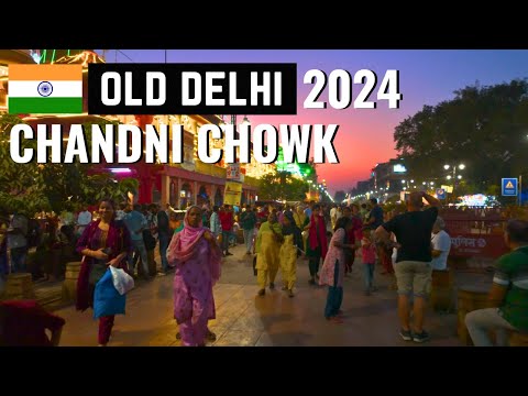 4K Walking in India 2024 - Chandni Chowk Market, Old Delhi, India 🇮🇳