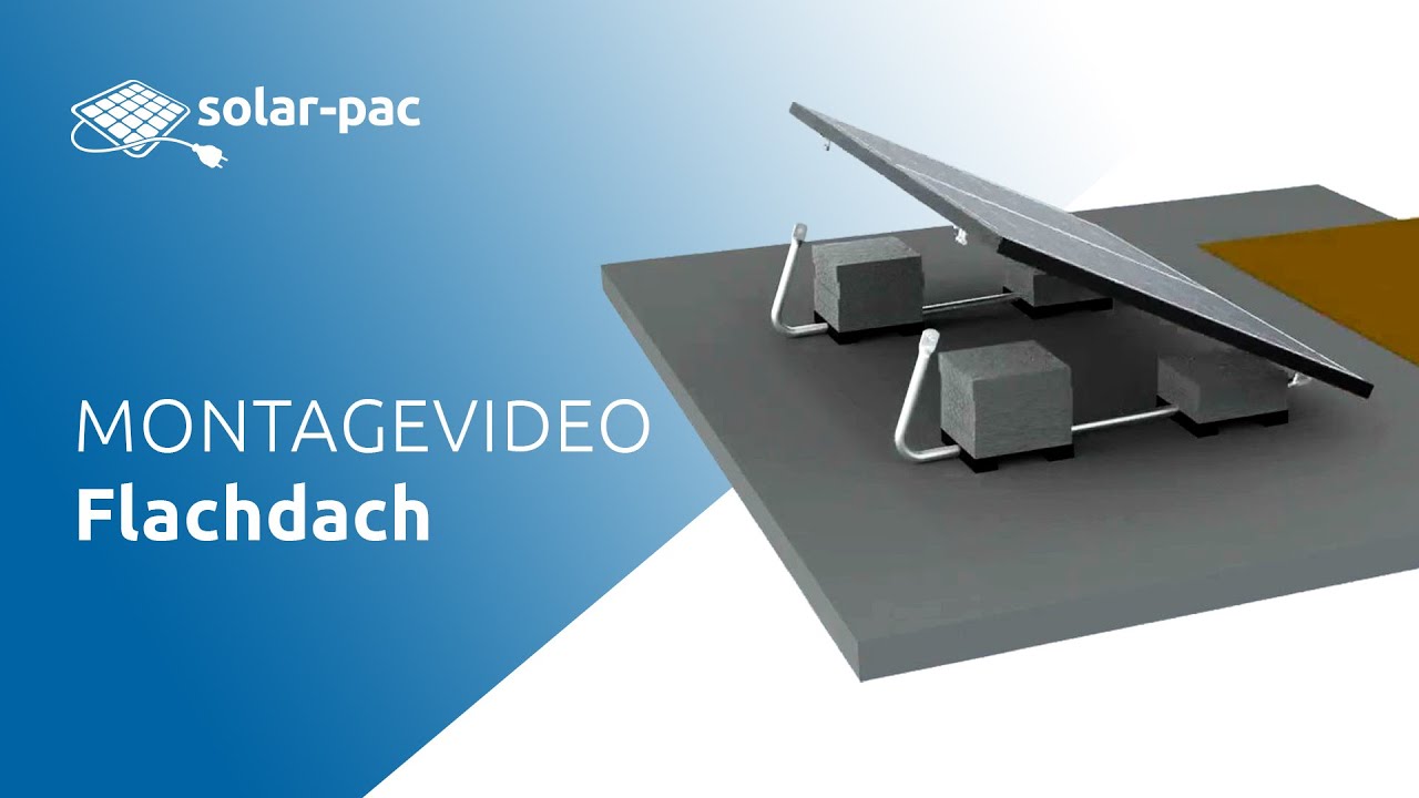 Solar-pac Montagekit Flachdach 1050 mm für 1 Modul max. Breite 105 cm