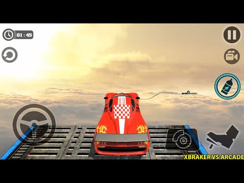 Impossible Car Tracks 3D: RED Car Driving Stunts Simulator Best Car Stunts Game - Android GamePlay